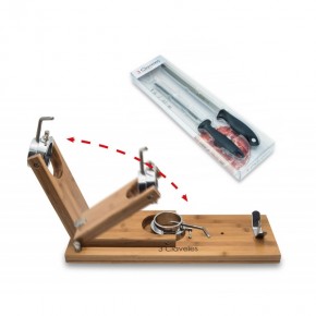 Support à jambon en bois +...