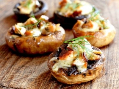 Receta de Champiñones rellenos de Jamón Serrano