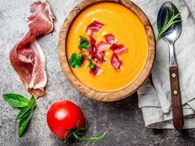 Receta de Salmorejo con Jamón Ibérico