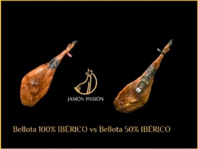 Comprar Jamón de Bellota 50% ibérico vs 100% Ibérico.